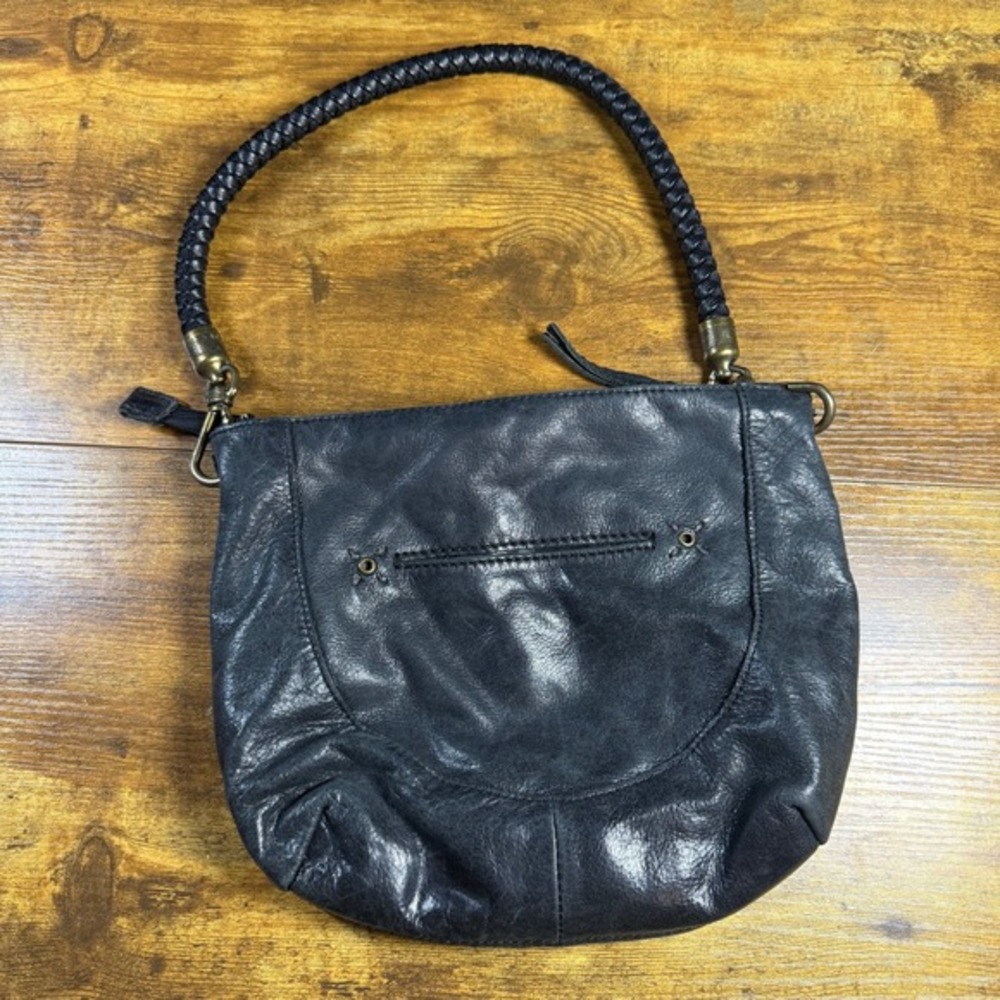The Sak Sequoia Black Leather Hobo Bag Small Womens